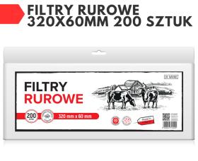 Filtry rurowe 320x60mm 200 sztuk